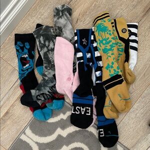 Stance Lot of 5 Pairs Size Large Men's Multicolor Casual Socks Set